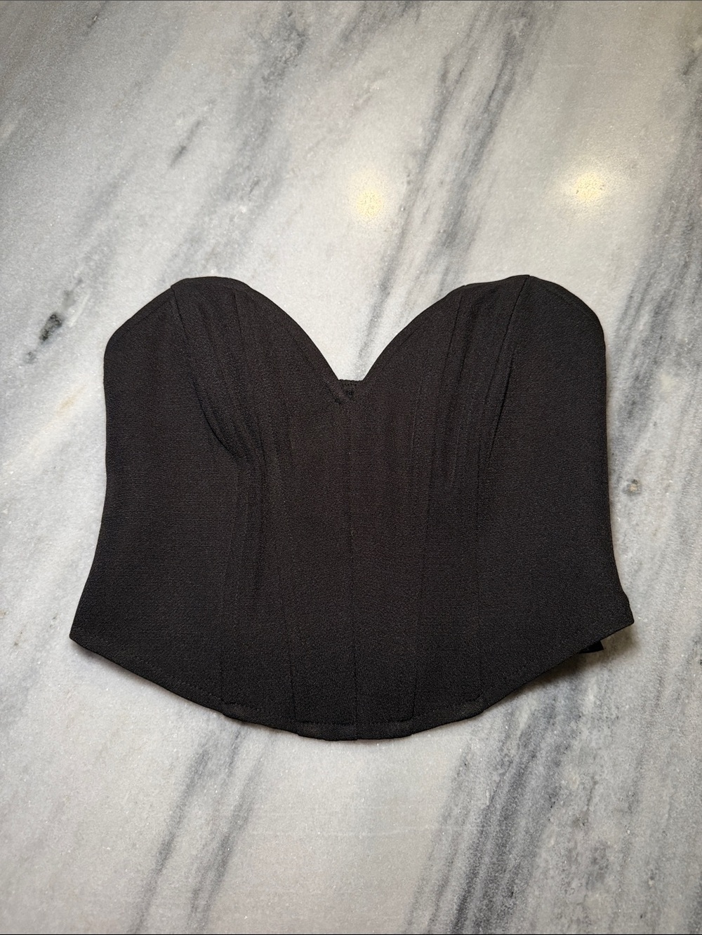 Strapless Black Bustier Dress Top - Classic Evening Core
